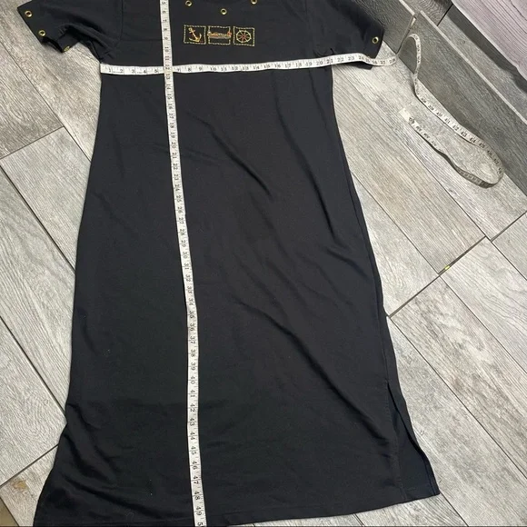 Needle & Threads Dress Size XL Long Black with Anchor - Picture 6 of 7